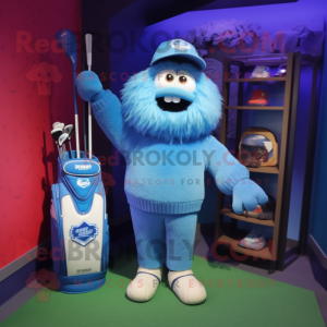 Blue Golf Bag maskot drakt...