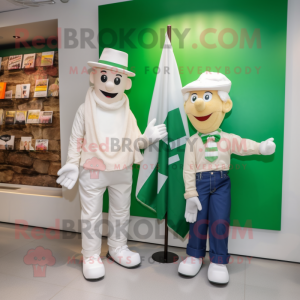 Hvidt irsk flag maskot...