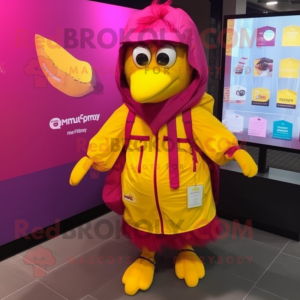 Magenta Canary maskot drakt...