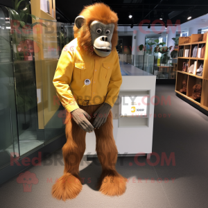 Gouden orang-oetan mascotte...