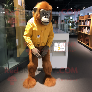 Guld Orangutang maskot...