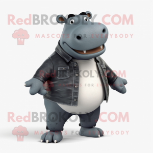 Black Hippopotamus mascotte...