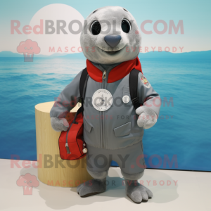 Gray Seal maskot kostume...