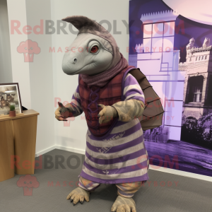 Lavendel Armadillo maskot...