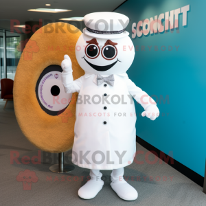 White Donut maskot kostym...