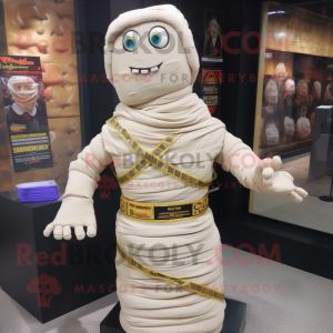 Creme Mummy maskot kostume...