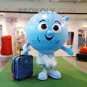 Sky Blue Soccer Ball maskot...