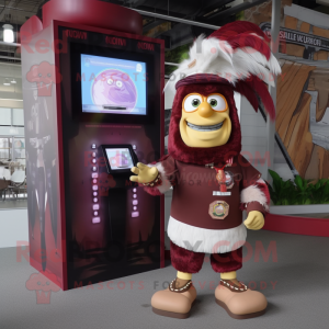 Maroon Chief maskot kostume...