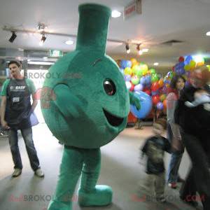 Grande mascote verde e sorridente - Redbrokoly.com