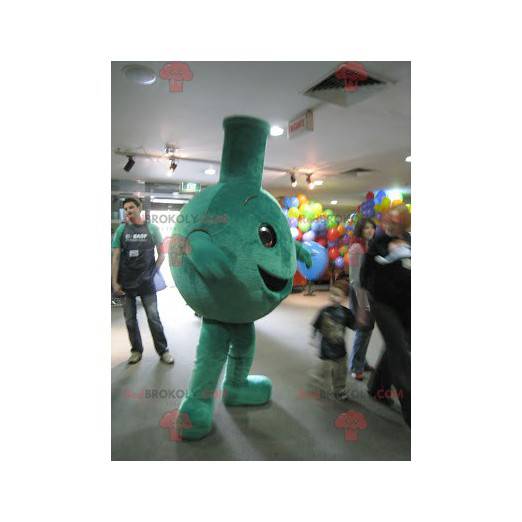 Grande mascote verde e sorridente - Redbrokoly.com