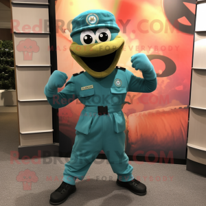 Teal Green Beret mascotte...