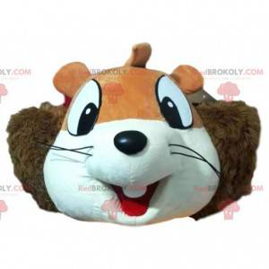 Wiewiórka maskotka głowa z szerokim uśmiechem - Redbrokoly.com