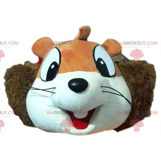 Squirrel mascot head with a broad smile - Redbrokoly.com