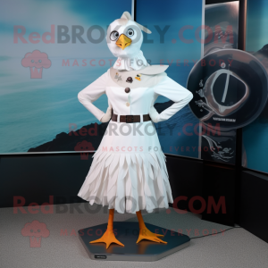 White Seagull maskot kostym...