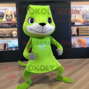 Lime Green Mongoose maskot...