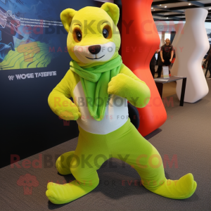 Lime Green Mongoose maskot...