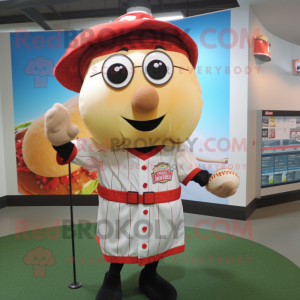 nan Hamburger mascot costume character dressed with a Baseball Tee and Shawls