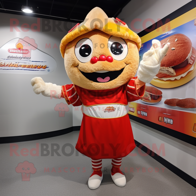 nan Hamburger mascot costume character dressed with a Baseball Tee and Shawls