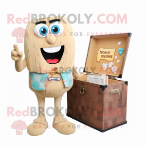 Tan Treasure Chest mascotte...