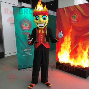  Fire Eater maskot kostume...