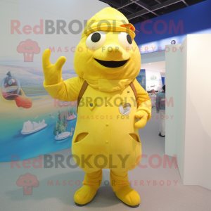 Yellow Cod maskot kostym...