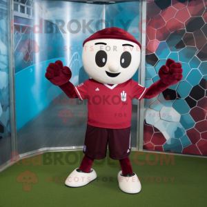 Maroon Soccer Goal maskot...