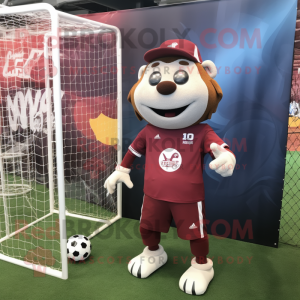 Maroon Soccer Goal mascotte...