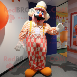 Peach Clown maskot kostyme...