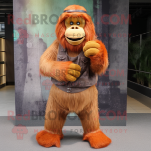 Rust orangutang maskot...