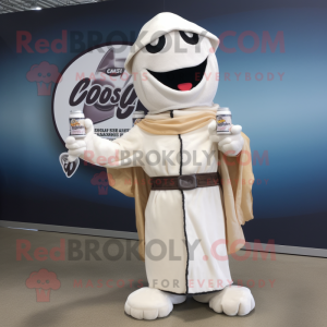 Cream Soda Can mascot costume character dressed with a Cargo Pants and Shawls