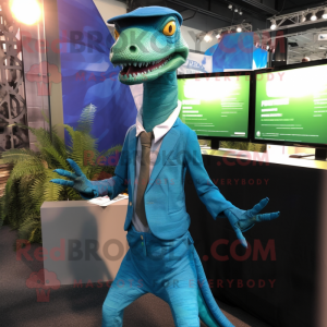 Cyan Coelophysis maskot...