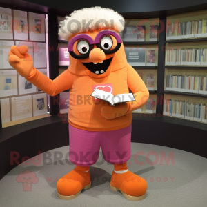 Orange-rosa Maskottchen...