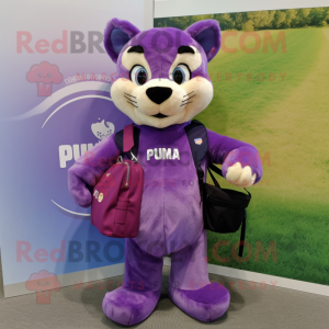 Postava maskota Purple Puma...