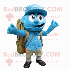 Sky Blue Pho maskot kostume...