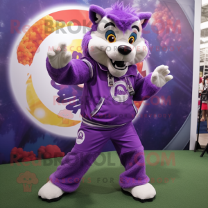 Purple Say Wolf mascotte...