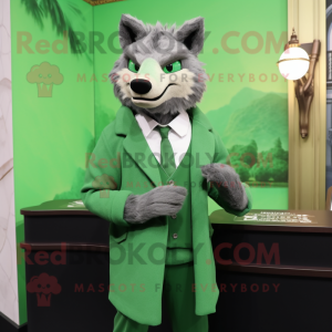 Green Wolf mascotte kostuum...