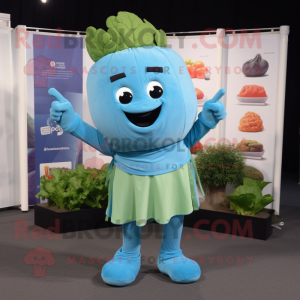 Sky Blue Celery maskot...