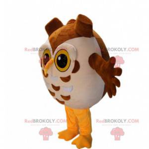 Mascot gele en bruine uilen rondom - Redbrokoly.com