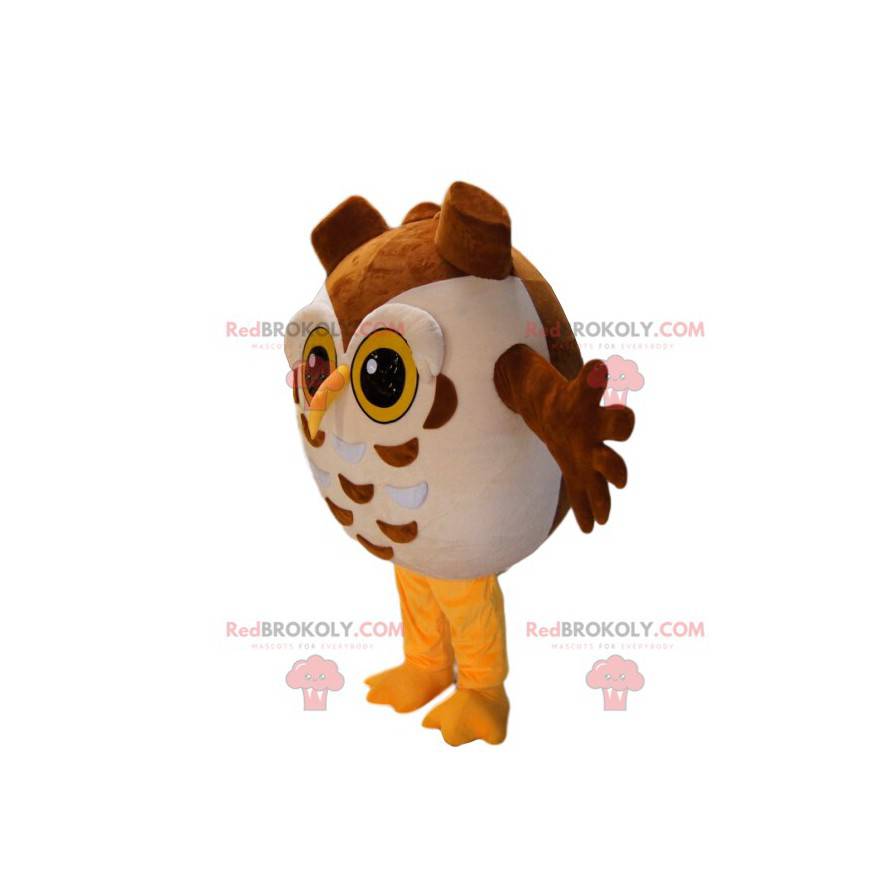 Mascote corujas amarelas e marrons em volta - Redbrokoly.com Mascote corujas amarelas e marrons em volta - Redbrokoly.com
