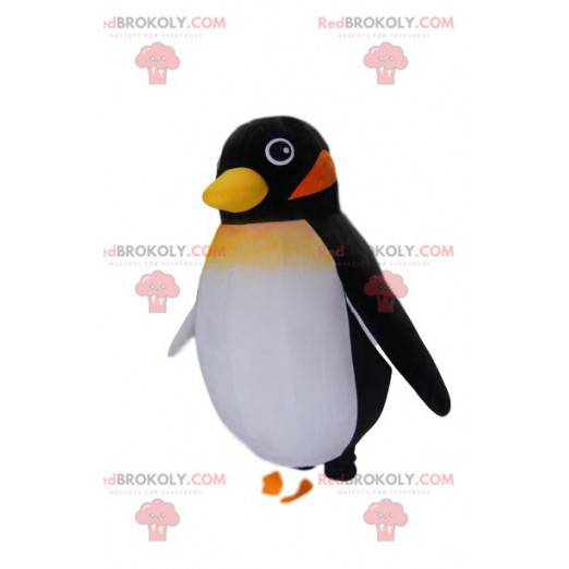 Kleines schwarzes Pinguin-Maskottchen. Pinguinkostüm -