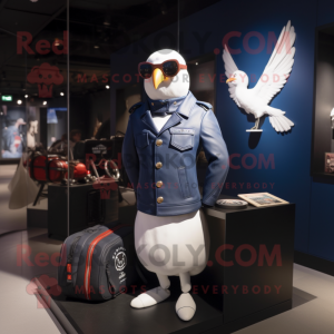 Navy Pigeon maskot kostume...