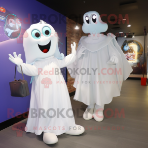 White Ghost maskot kostume...