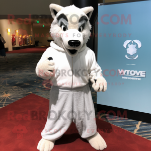 White Say Wolf maskot...