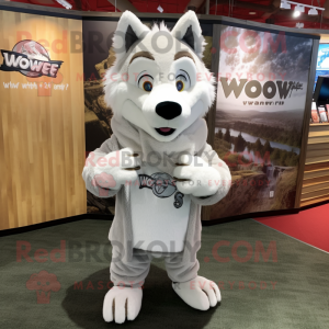 White Say Wolf mascotte...