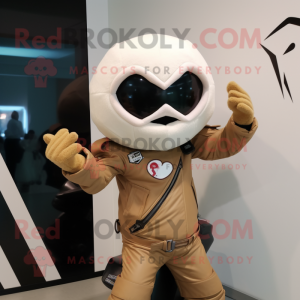 Beige Arrow Of Love maskot...