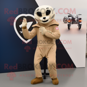 Beige Arrow Of Love maskot...