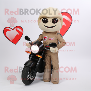 Beige Arrow Of Love maskot...