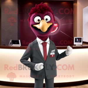 Rödbrun Emu- maskotdräkt...