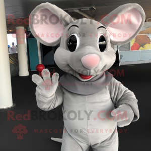 Silver Mouse maskot kostym...