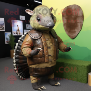 Olive Armadillo maskotdräkt...